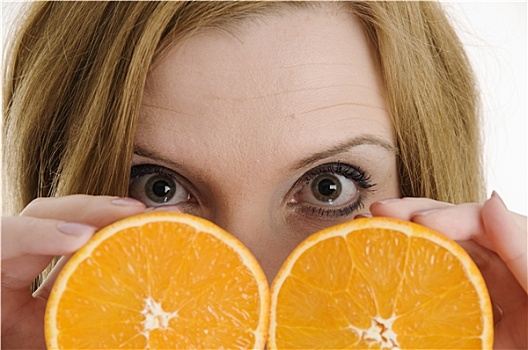 眼睛,后面,橘子