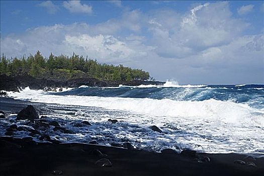 人群,游泳,海中,海滩,夏威夷,美国