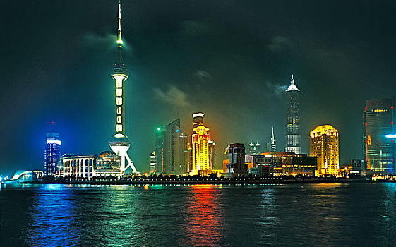 上海浦东开发区夜景