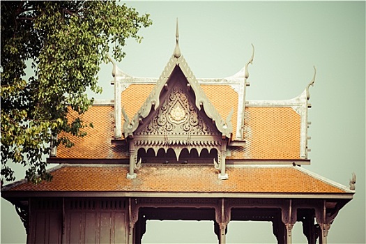 特色,佛教,寺院,屋顶,泰国