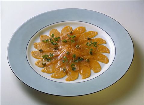 鲑鱼片,山萝卜