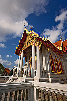 华丽,建筑,圣职授任,云石寺,曼谷,泰国