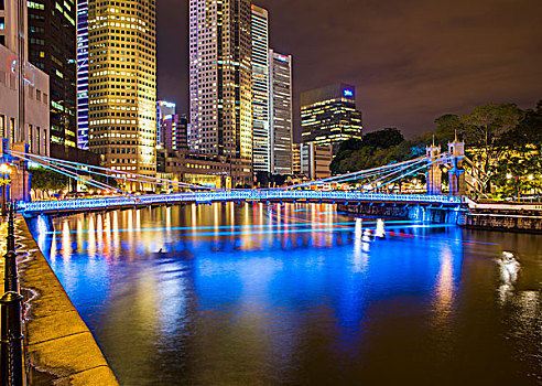 新加坡爱丁堡桥夜景