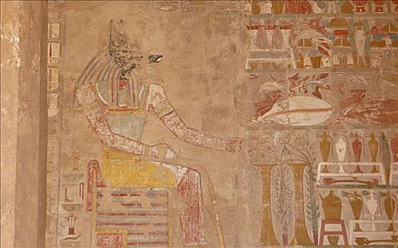 壁画,丧葬,法老,哈特谢普苏特,寺庙,路克索神庙,埃及,非洲