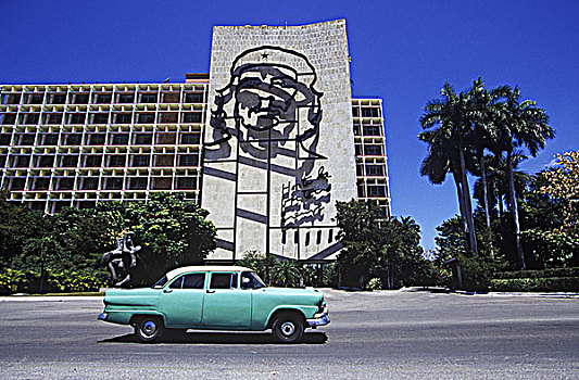 哈瓦那,古巴,相似,老爷车
