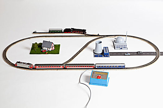 微型,建筑,玩具火车