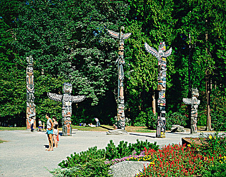图腾柱,史坦利公园,温哥华,加拿大