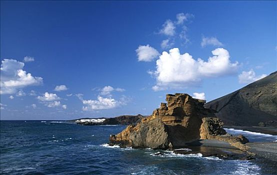 湾,兰索罗特岛,加纳利群岛,西班牙,欧洲
