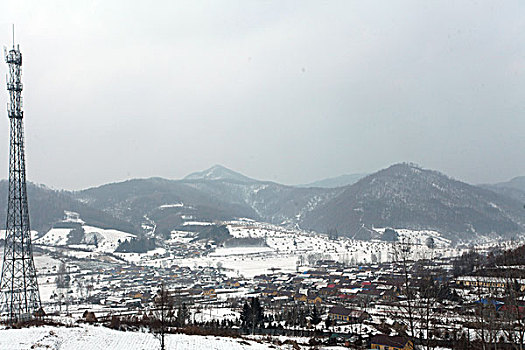 雪野,北方,东北,大雪,原野,土地,冬季,洁白,干净,风景,村庄,农村