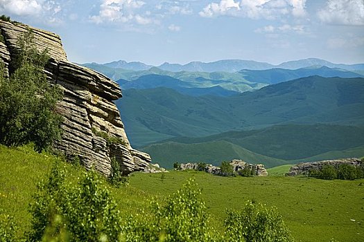 岩石构造,群山,内蒙古,中国