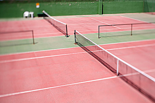 空,红色,网球,球场,镜头,扭曲,创作,模糊,区域,图像