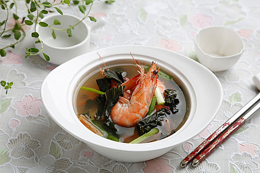 河虾干菜汤