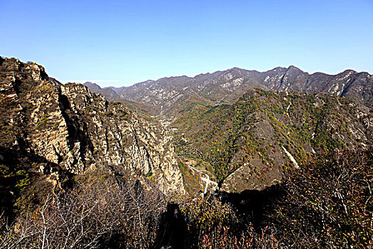 天津蓟县,梨木台风景区,古长城,秋色,风景区,旅游区