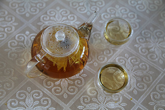新疆哈密,菊花茶,茶具