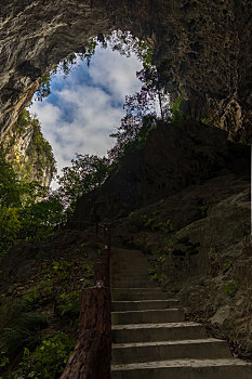 河池三门海喀斯特地貌景观全景