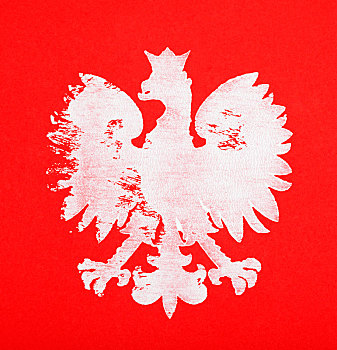 涂绘,波兰,盾徽,红色背景
