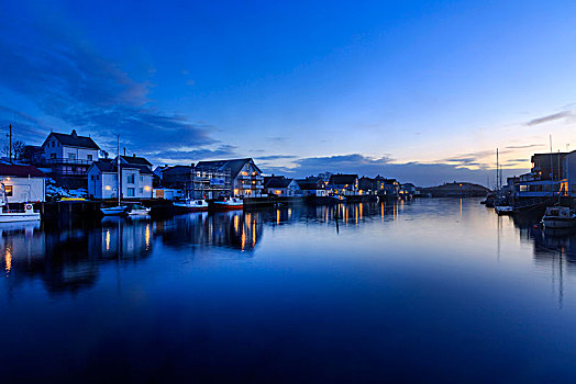 风景,小,乡村,夜晚,罗浮敦群岛,诺尔兰郡,挪威,欧洲