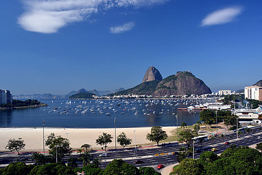博塔福戈,海滩,面包山,背影,里约热内卢,里约热内卢州,巴西,南美