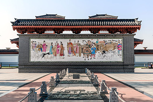 商祖祠中式照壁,中国河南省商丘古文化旅游区