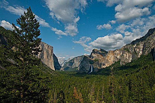 生动,优胜美地山谷,大门,山谷,优胜美地国家公园,加利福尼亚,美国