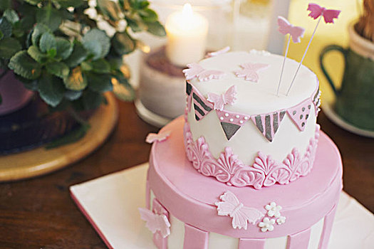 生日蛋糕,装饰,软糖,蝴蝶