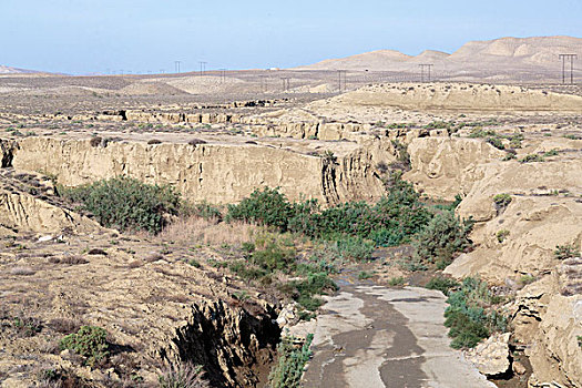 阿塞拜疆,小,峡谷,荒地