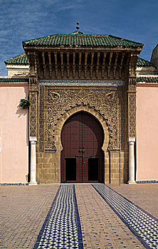 入口,陵墓,梅克内斯,摩洛哥,非洲