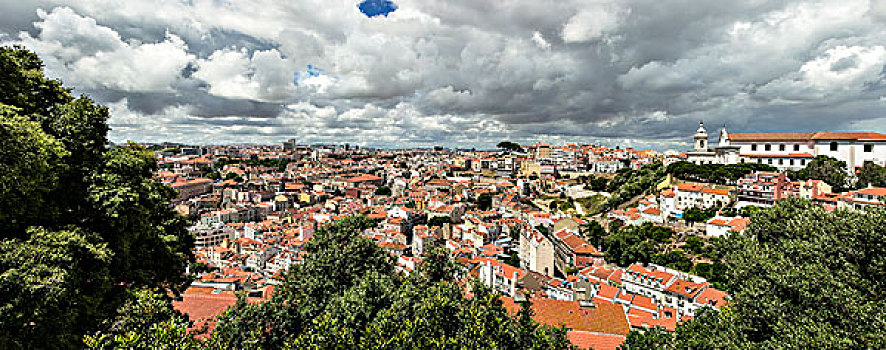 风景,里斯本,北方,城堡,葡萄牙,欧洲