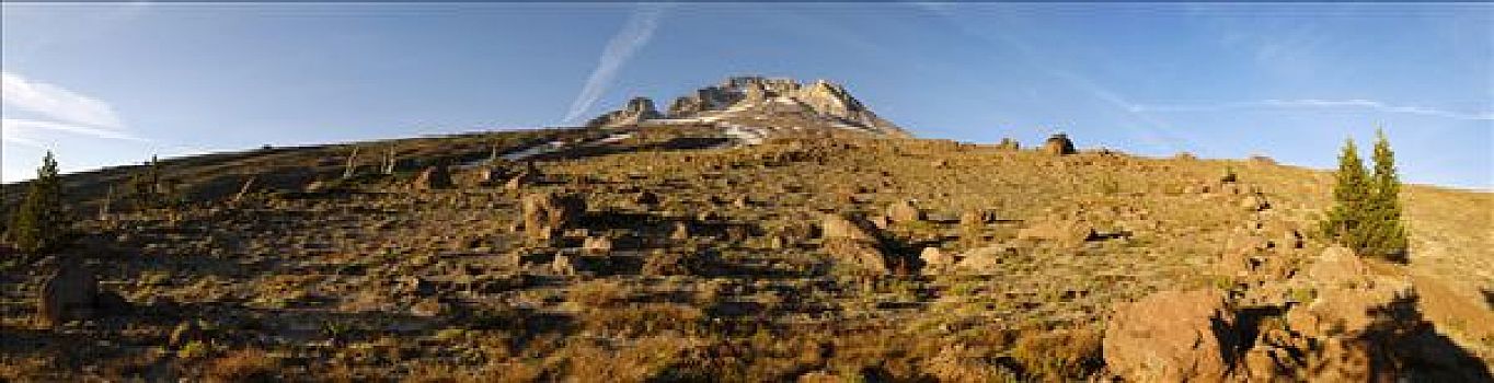 胡德山,火山,南方,全景,喀斯喀特山脉,俄勒冈,美国