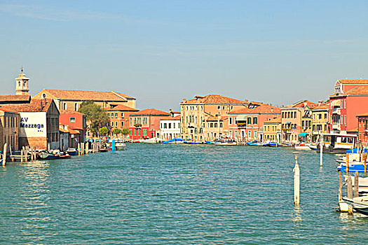 水岸,彩色,淡色调,建筑,慕拉诺,岛屿,泻湖,旅游,靠近,威尼斯,意大利