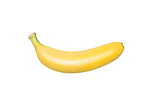 一根香蕉孤立在白色的背景上