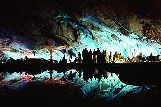 游客,洞穴,桂林