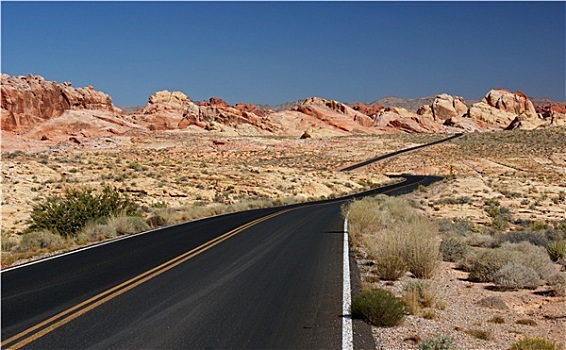 山谷,道路,彩虹,局部,内华达