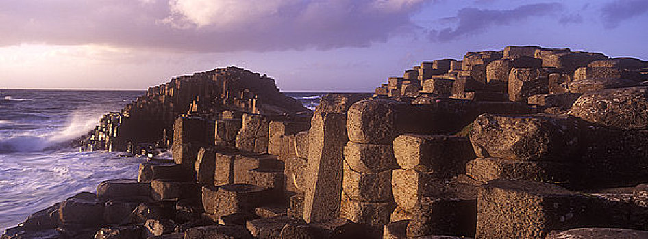 北爱尔兰,巨人堤,波浪,碰撞,六边形,岩石构造,世界遗产