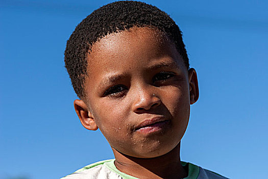 男孩,头像,基特曼斯胡普,纳米比亚,非洲