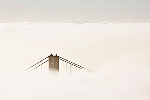 桥,码头,雾,旧金山,加利福尼亚,美国,北美