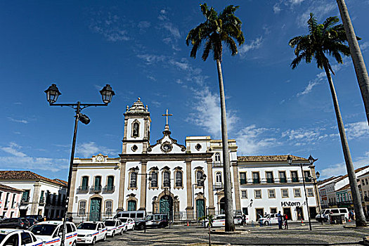 多米尼加,教堂,世纪,葡萄牙,建筑,洛可可风格,耶稣广场,萨尔瓦多,巴伊亚,城市,神圣,东北方,海岸