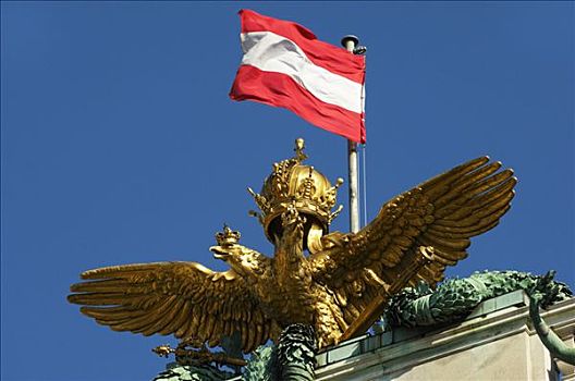 皇家,鹰,屋顶,国家图书馆,霍夫堡皇宫,维也纳,奥地利,欧洲