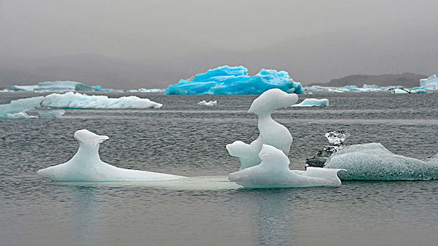 奇怪,有趣,形状,冰山,格陵兰