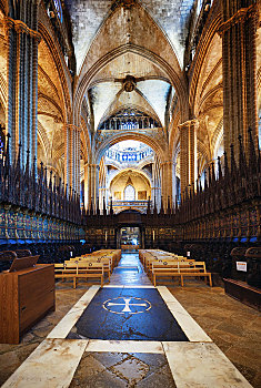 大教堂,圣玛丽亚大教堂,特写,巴塞罗那,西班牙
