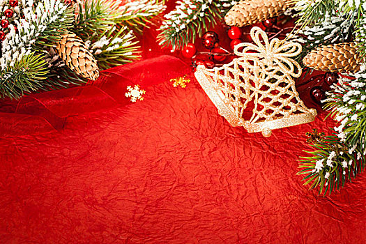 边界,圣诞树饰,红色,纸