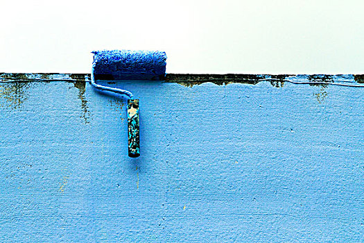 蓝色,墙