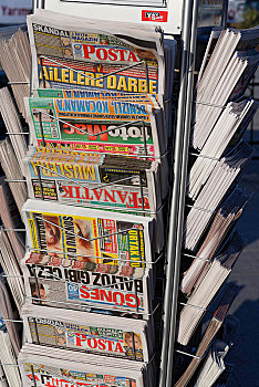报纸,杂志,架子,伊斯坦布尔,土耳其,欧洲,亚洲
