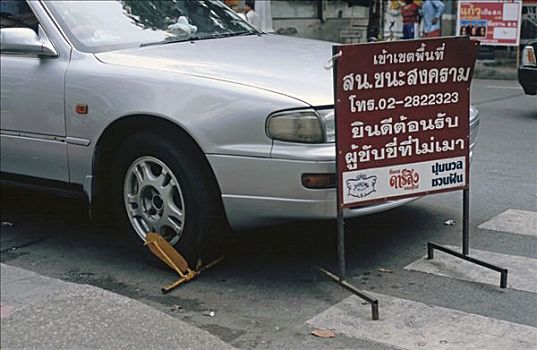 轮子,夹子,曼谷,泰国,亚洲