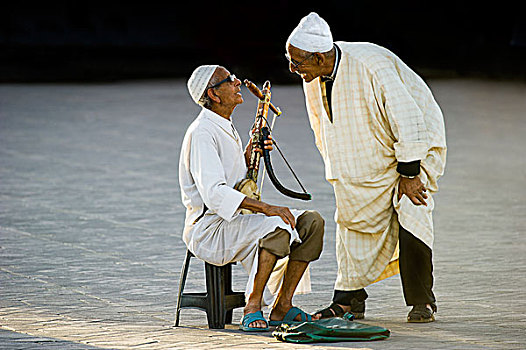 音乐人,世界遗产,玛拉喀什,摩洛哥,非洲