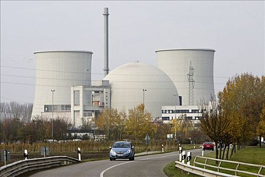 核电站,莱茵河,黑森州,德国,欧洲