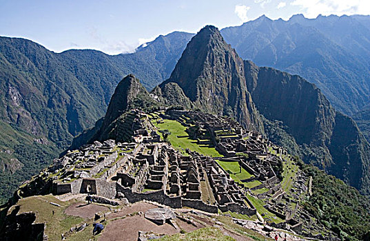 南美,秘鲁,全景,印加古城,马丘比丘