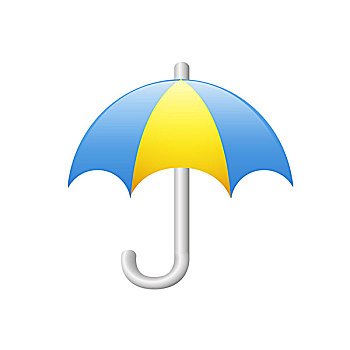插画,黄色,蓝色,伞