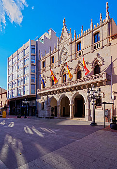 市政厅,特拉萨,巴塞罗那省,加泰罗尼亚,西班牙,欧洲