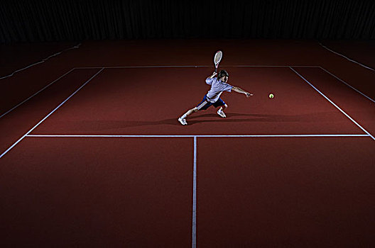 网球手,移动,序列,人,男人,运动员,运动,网球,比赛,大厅,动作,反应